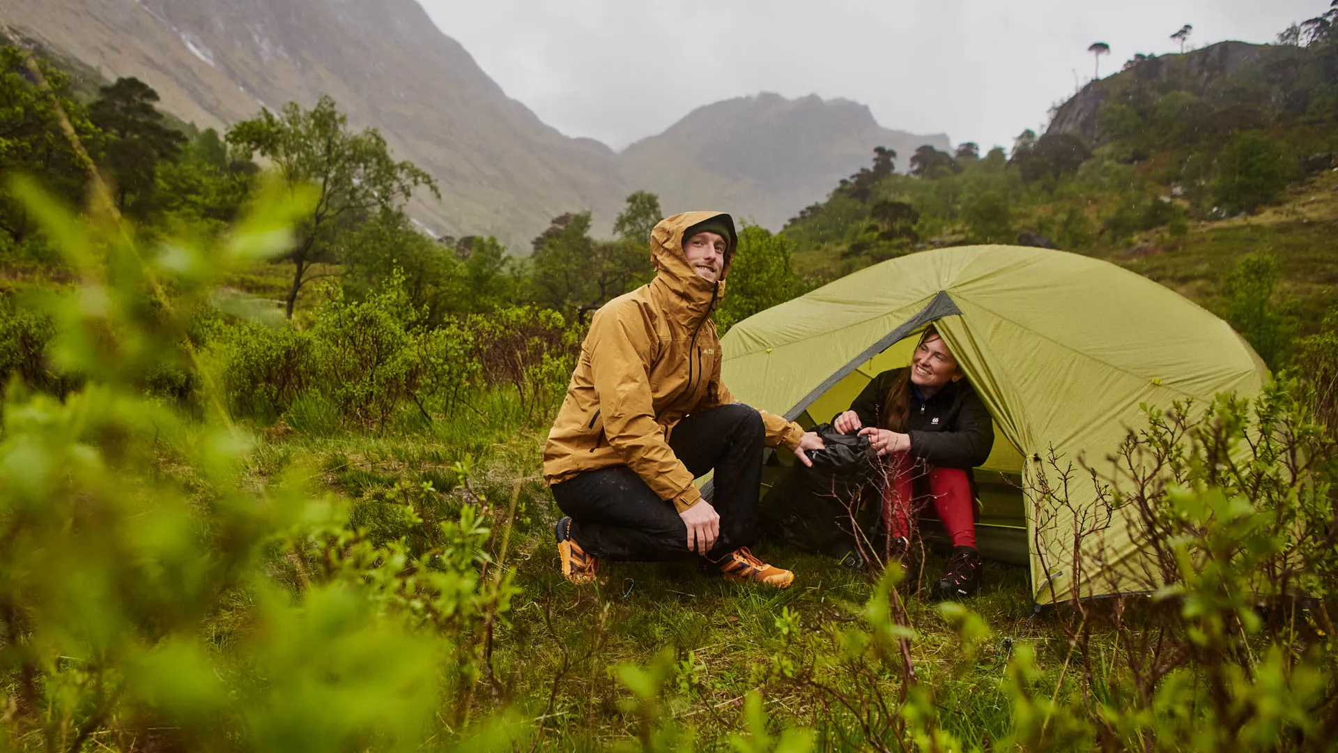 Best two person backpacking tents setup in outdoor mountain setting